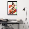 Framed poster - Vintage smoking woman